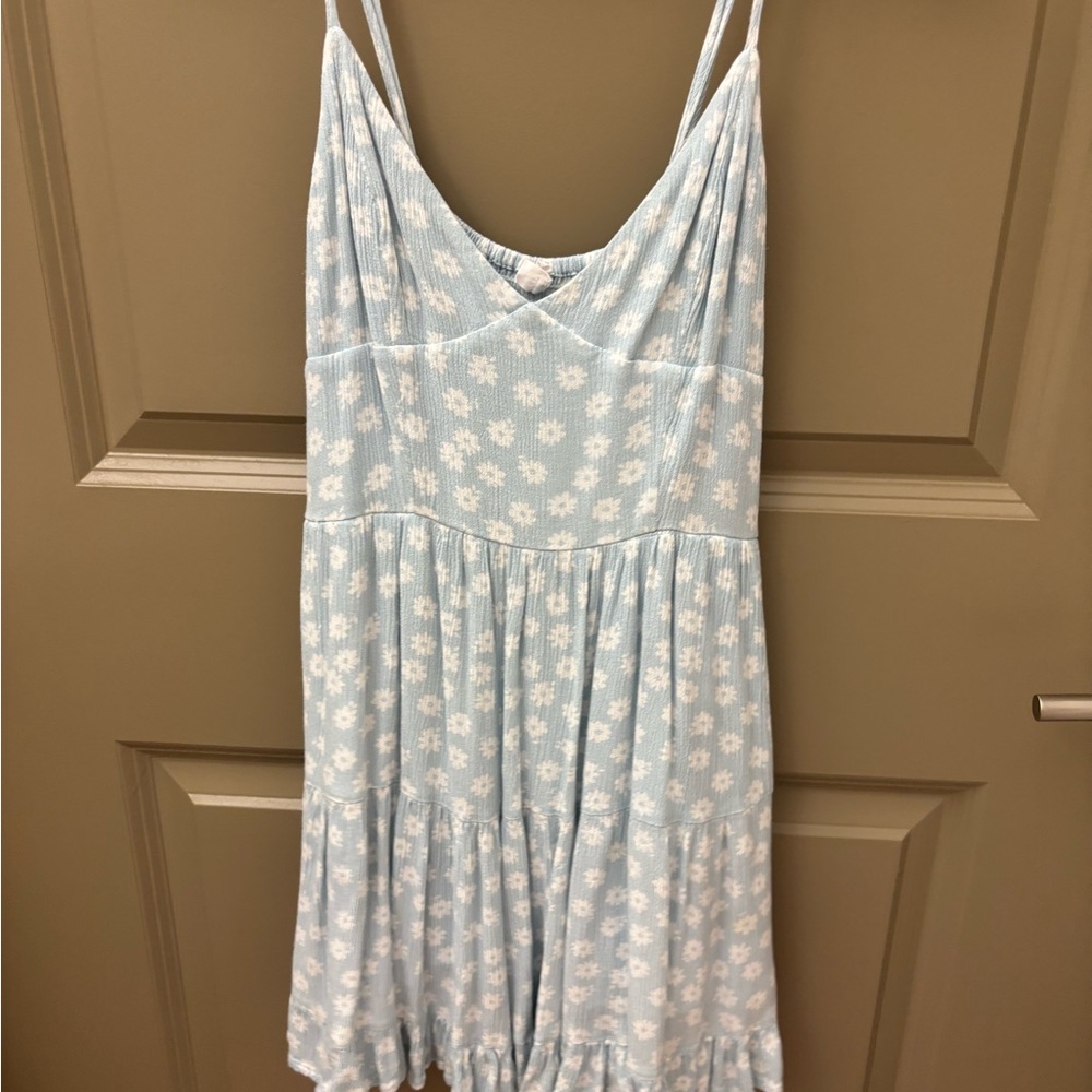 Garage Light Blue Floral Mini Dress